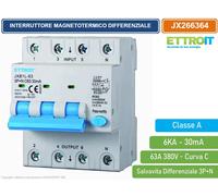 Magnetotermico Differenziale 3P+N 63A 30mA 380V-6KA CLASSE A