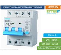 Magnetotermico Differenziale 3P+N 25A 30mA 380V-6KA CLASSE A