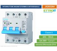 Magnetotermico Differenziale 3P+N 50A 30mA 380V-6KA CLASSE A