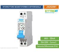 ETTROIT interruttore Magnetotermico Differenziale 1P+N 25A 30mA 220V-6KA 1m JX25