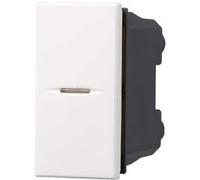 Ettroit Interruttore Assiale Unipolare 1p 16a Compatibile Bticino Axolute Colore Bianco Ab0501