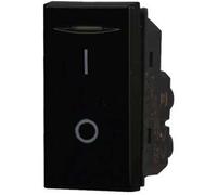 Ettroit Interruttore Bipolare 2p 16a Compatibile Bticino Axolute Colore Nero An0402