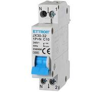Ettroit Interruttore Magnetotermico 1p+n 10a 4.5ka 220v 1 Modulo Din Jx151040