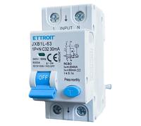ETTROIT Interruttore Magnetotermico Differenziale 1P+N 32A 6KA 30mA 220V Occupa