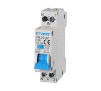 ETTROIT INTERRUTTORE MAGNETOTERMICO DIFFERENZIALE SALVAVITA PER BARRA DIN 1 MODULO 1P+N 16A C16 240V 30mA 4.5KA