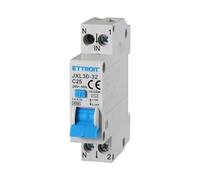 ETTROIT INTERRUTTORE MAGNETOTERMICO DIFFERENZIALE SALVAVITA PER BARRA DIN 1 MODULO 1P+N 25A C25 240V 30mA 4.5KA