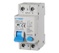 ETTROIT INTERRUTTORE MAGNETOTERMICO DIFFERENZIALE SALVAVITA PER BARRA DIN 2 MODULI 1P+N 25A C25 240V 30mA 4.5KA