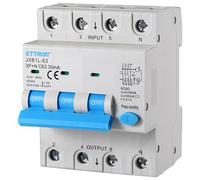 ETTROIT INTERRUTTORE MAGNETOTERMICO DIFFERENZIALE SALVAVITA PER BARRA DIN 4 MODULI 3P+N 63A C63 415V 30mA 4.5KA