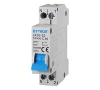 ETTROIT INTERRUTTORE MEGNETOTERMICO PER BARRA DIN 1 MODULO 1P+N 240V CURVA C 4.5KA 16A
