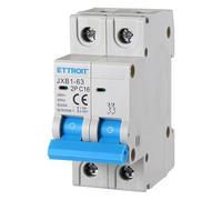 ETTROIT INTERRUTTORE MEGNETOTERMICO PER BARRA DIN 2 MODULI 2P 240V CURVA C 6KA 16A