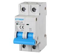 ETTROIT INTERRUTTORE MEGNETOTERMICO PER BARRA DIN 2 MODULI 2P 240V CURVA C 6KA 40A