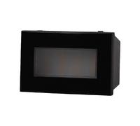 Segnapasso Led 3 moduli 2,4W da incasso per scatola 503 nero IP20 Bianco caldo 3000K compatibile anche con BTicino Axolute
