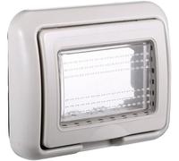 ETTROIT LG2703 PLACCA COPERTURA STAGNA 3M IDROBOX 3 MODULI GRIGIA IP55 COMPATIBILE CON BTICINO LIVING