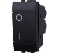 Ettroit Ln0402 Interruttore Bipolare 0-1 16a Compatibile Bticino Living Colore Nero