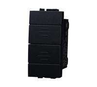 ETTROIT LN1204 Pulsante Doppio Interblocco Saliscendi 10A Colore nero Compatibile Con Bticino Living International