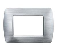Ettroit Ln85315 Placca Plastica Serie Space 3p Colore Silver Satinato Compatibile Con Bticino Living Light