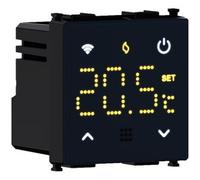 Ettroit Lnwfn4102 - Cronotermostato Smart Wi-Fi Tuya (Nero), Compatibile Supporti Living Light