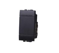 ETTROIT MODULI PRESE INTERRUTTORI SHUCKO PULSANTI TV DIMMER COMPATIBILE SERIE LIVING NERI-(INTERRUTTORE UNIPOLARE)