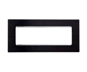 Ettroit Mt86602 Placca In Alluminio 6p Colore Nero Compatibile Con Bticino Matix