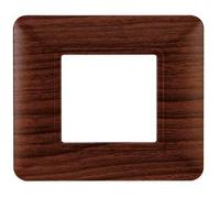 Ettroit Placca Compatibile Bticino Matix 2 Moduli Plastica Colore Radica
