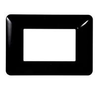 Ettroit Placca Compatibile Bticino Matix 3 Moduli Plastica Colore Nero