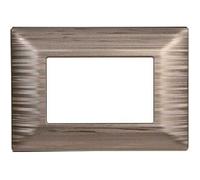 Ettroit Placca Compatibile Bticino Matix 3 Moduli Plastica Colore Oro Satinato