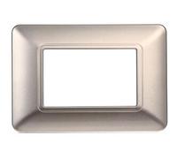 Ettroit Placca Compatibile Bticino Matix 3 Moduli Plastica Colore Titanio