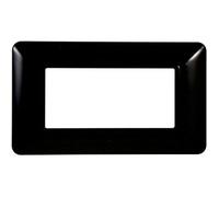 Ettroit Placca Compatibile Bticino Matix 4 Moduli Plastica Colore Nero