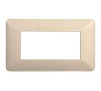 Ettroit Placca Compatibile Bticino Matix 4 Moduli Plastica Colore Sabbia