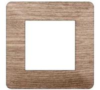 Ettroit Placca Compatibile Vimar Plana 2 Moduli Plastica Colore Legno Chiaro Ev83204