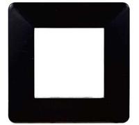 Ettroit Placca Compatibile Vimar Plana 2 Moduli Plastica Colore Nero Ev83202