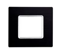 ETTROIT Placca In Alluminio Serie Solar 2P Colore Nero Compatibile Con Bticino M