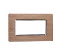 ETTROIT Placca In Alluminio Serie Solar 4P Colore Oro Compatibile Con Bticino