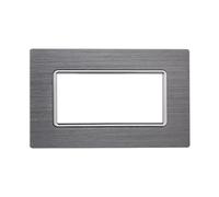 ETTROIT Placca In Alluminio Serie Solar 4P Colore Silver Compatibile Con