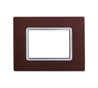 ETTROIT Placca In Alluminio Serie Space 3P Colore Bronzo Compatibile Con Bticino