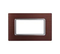 ETTROIT Placca In Alluminio Serie Space 4P Colore Bronzo Compatibile Con