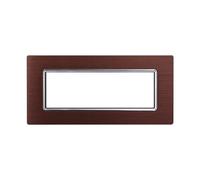 ETTROIT Placca In Alluminio Serie Space 7P Colore Bronzo Compatibile Con Bticino