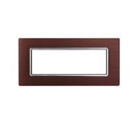 ETTROIT Placca In Alluminio Serie Space 7P Colore Bronzo Compatibile Con Bticino