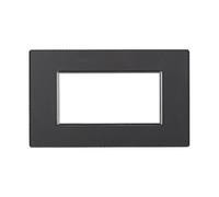 ETTROIT Placca In Vetro Serie Moon 4P Colore Acciaio Scuro Compatibile Con