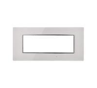 ETTROIT AN84601 Placca in vetro 6P Serie Moon Colore Bianco Compatibile Con