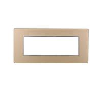 ETTROIT AN84611 Placca Vetro Serie Moon 6P Colore Oro Compatibile Con Bticino