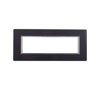 ETTROIT Placca In Vetro Serie Space 7P Colore Acciaio Scuro Compatibile Con Btic