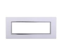 ETTROIT Placca In Vetro Serie Starlight 7P Colore Bianco Compatibile Con Vimar P