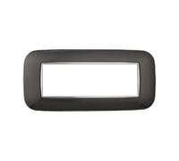 ETTROIT Placca Orbis Serie Moon 6P Colore Acciaio Scuro Compatibile Con Bticino