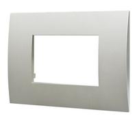 Ettroit Placca Plastica 3p Serie Venus Colore Silver Compatibile Con Vimar Arke Va83306
