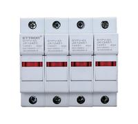 ETTROIT Portafusibile Modulare DC Fotovoltaico 4P 4M D14X51mm 63A 1000V IP20