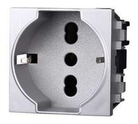 Ettroit Presa Schuko Compatibile Bticino Livinglight 2p+t 10/16a 250v Colore Tech