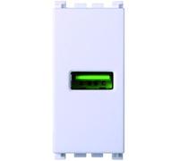 Ettroit Presa Usb 5v 2.1a 1 Posto Usb-A Colore Bianco Compatibile Vimar Arke Va2401b