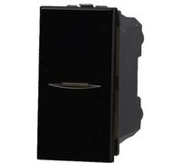 Ettroit Pulsante Assiale Unipolare 1p 10a Compatibile Bticino Axolute Colore Nero An0601