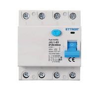 Interruttore magnetotermico differenziale puro 4P, 4 moduli, Tipo AC, 380Vac, 25A, 300mA, 6KA, classe A - Ettroit JX342568